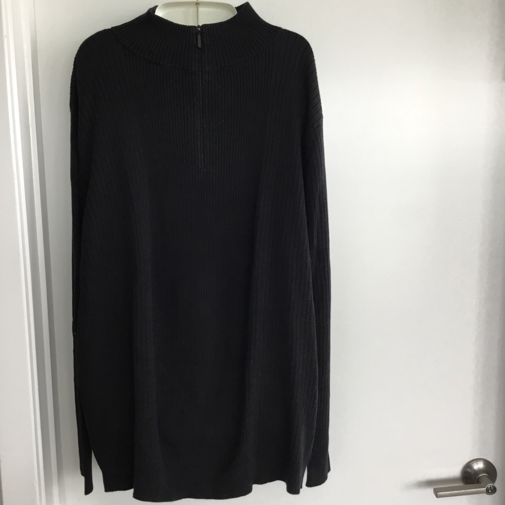 Brandni   Black 3/4  Zip long sleeve  Men’s Sweater Size Large  $40 - Picture 5 of 8